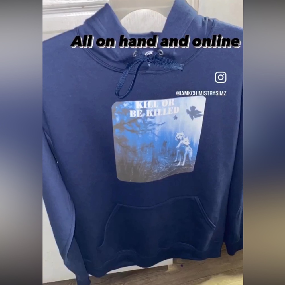 Custom made graphic wolf Hoodie